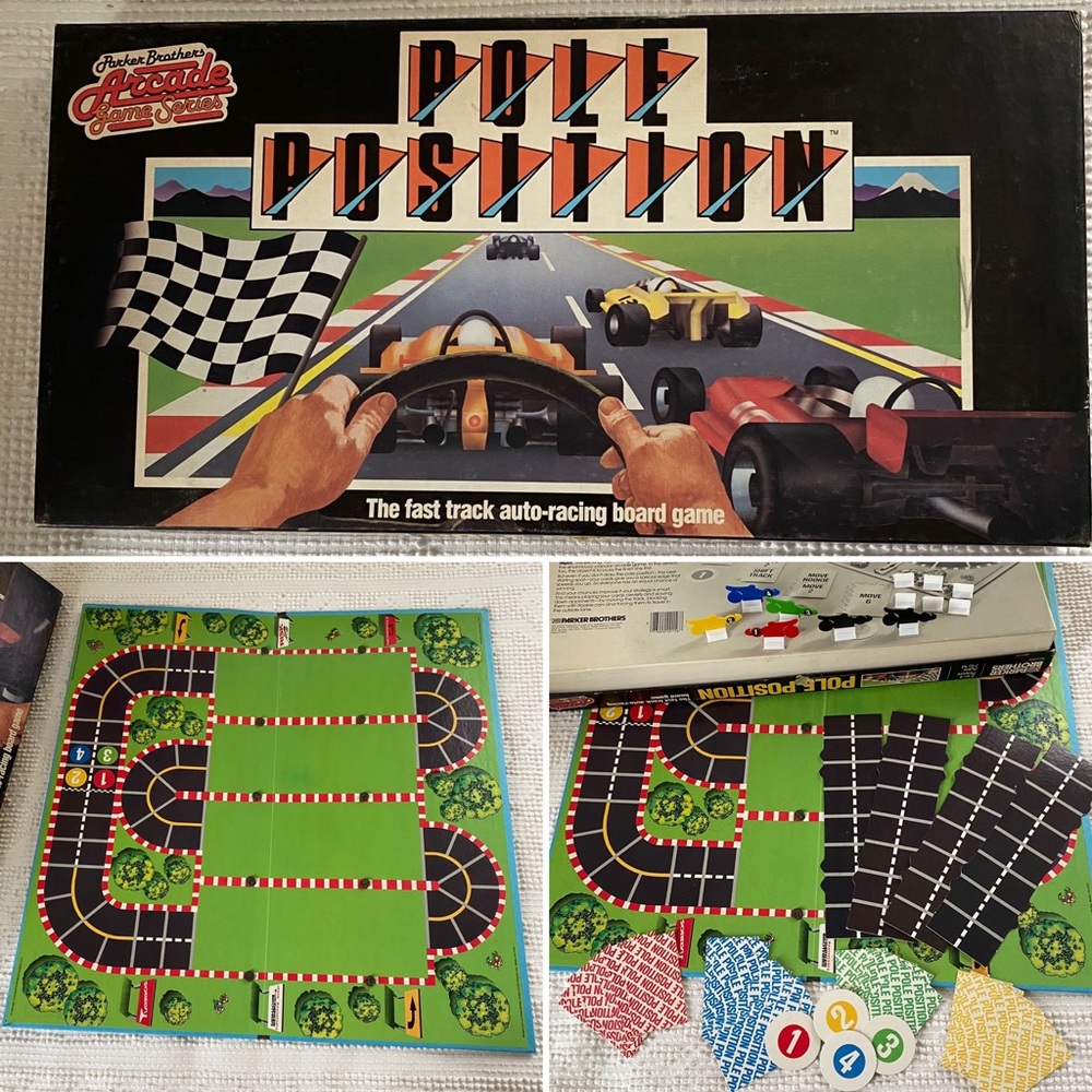 Vintage Parker Brothers Pole Position Auto Racing Board Game 1983 Complete